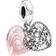 Pandora Love Makes a Family Pendant Charm - Silver/Pink/Transparent