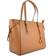 Michael Kors Voyager Medium Crossgrain Leather Tote Bag - Acorn