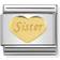 Nomination Composable Classic Link Sister Heart Charm - Silver/Gold