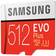 Samsung EVO Plus 512GB MicroSDXC con adaptador rojo