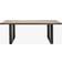 Nordal Vintage Natural/Black Spisebord 200x100cm