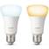 Philips Hue White Ambiance LED Lamp 9.5W E27 2 Pack