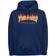 Thrasher Magazine Felpa Cappuccio Uomo Flame Hood - Navy