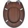vidaXL Toiletbril Soft-close Simpel Ontwerp MDF Bruin
