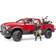 Bruder RAM 2500 Power Wagon with scrambler Ducati Desert Sled and driver