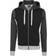 Urban Classics 3-Tone Sweat Zip Hoodie - Black/Grey/Charcoal