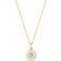Georg Jensen Daisy Pendant Necklace - Gold/Diamonds/White