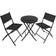 tectake Garden Furniture Set Düsseldorf Bistro Set, 1 Table incl. 2 Chairs