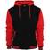 Urban Classics 2-Tone Zip Hoodie - Black/Red