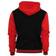 Urban Classics 2-Tone Zip Hoodie - Black/Red
