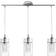 Searchlight Duo Silver Pendant Lamp 71cm