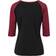 Urban Classics 3/4 Contrast Raglan T-Shirt - Blk/Burgundy