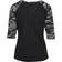 Urban Classics 3/4 Contrast Raglan T-Shirt - Black/Darkcamo