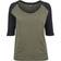 Urban Classics 3/4 Contrast Raglan T-Shirt - Olive/Black