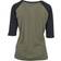 Urban Classics 3/4 Contrast Raglan T-Shirt - Olive/Black