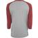 Urban Classics Contrast 3/4 Sleeve Raglan T-shirt - Grey/Ruby