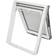 Velux PK06 GPU 0068 Aluminium Överkantshängt 3-glasfönster 94x118cm