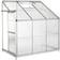 tectake Wall 2.39 m² with Base Aluminium Polykarbonat