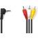 Nedis 3RCA-3.5mm Angled 1m