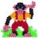 Hama Beads Midi Pegboard Monkey 297