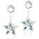 Blomdahl Pendant Star Earrings - White/Transparent