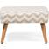 Beliani Takoma Cotton Foot Stool 35cm