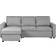 Beliani Nesna Right-Hand Dark Wood Grey Sofa 228cm 3 Seater