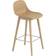 Muuto Fiber Wood Base with Backrest Barstol 87.5cm