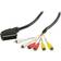 Valueline Scart-6RCA Angled 2m