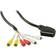 Valueline Scart-6RCA Angled 2m