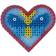 Hama Beads Maxi Transparent Pegboard Heart 8206