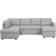 Beliani Karrabo Light Gray Soffa 285cm 4-sits