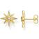 Thomas Sabo Star Earrings - Gold/White