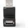 Nedis USB A-USB A M-F 2.0 Angled Adapter