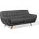 Beliani Bodo Soffa 188cm 3-sits