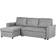 Beliani Nesna Right-Hand Dark Wood Grey Sofa 228cm 3 Seater