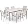 Beliani Vernio Ensemble repas de patio, 1 Table incluse 6 Chaises