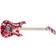 EVH Striped Series 5150 MN Red Black and White Stripes Guitarra eléctrica