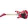 EVH Striped Series 5150 MN Red Black and White Stripes Guitarra eléctrica