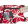 EVH Striped Series 5150 MN Red Black and White Stripes Guitarra eléctrica