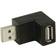 Valueline Angled USB A-USB A 2.0 M-F Adapter
