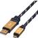 Roline Gold USB A-USB Micro-B 2.0 2.6ft