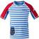 Didriksons Surf Shortsleeve UV Top - Malibu Blue/Red