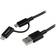 StarTech USB A - USB Micro-B 2.0 + Lightning Adapter 3.3ft