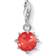 Thomas Sabo Birth Stone July Charm - Silver/White/Red