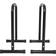 Gorilla Sports Barres Parallèles Paire, Hauteur 73cm, Charge Max 200kg, Acier Haute, Noir- Station de Dip Parallettes, Dips Stand