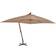 vidaXL Cantilever Umbrella With Wooden Pole 157.5' x 118.1' Terracotta 300cm