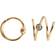 Stine A Big Dot Curl Left Earrings - Gold/Transparent