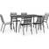 vidaXL 44263 Matgrupp, 1 Bord inkl. 6 Stolar