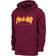 Thrasher Magazine Felpa Flame Logo Hood - Dark Wine